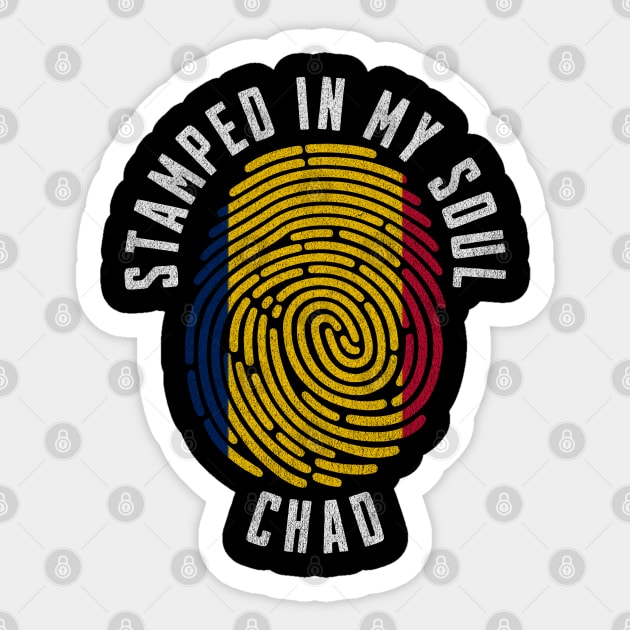 Stamped in My Soul Chad Flag Design Chadian Pride Sticker by Yesteeyear